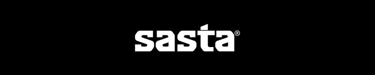 Sasta Brand Logo on Black Background