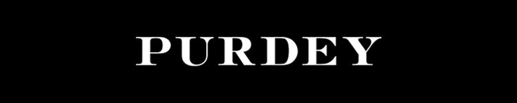 Purdey Brand logo on black background