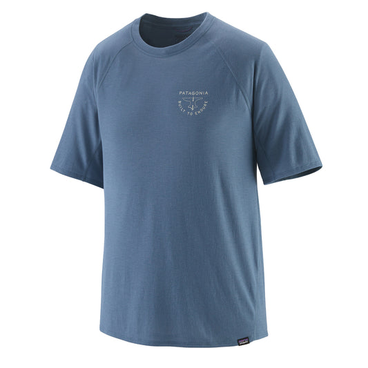 Patagonia Capilene Cool Trail Graphic Shirt Forge Mark Crest / Utility Blue - The Sporting Lodge