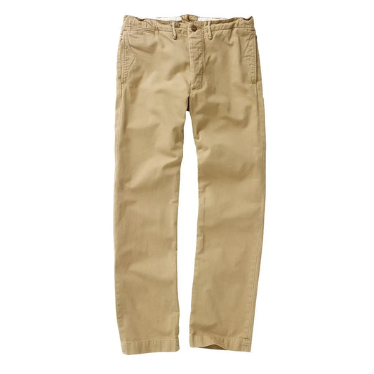 RRL by Ralph Lauren Officers Flat Pant Chino New Military Khaki - The Sporting Lodge