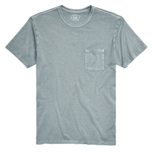 RRL by Ralph Lauren Garment-Dyed Pocket T-Shirt Sea Green - The Sporting Lodge