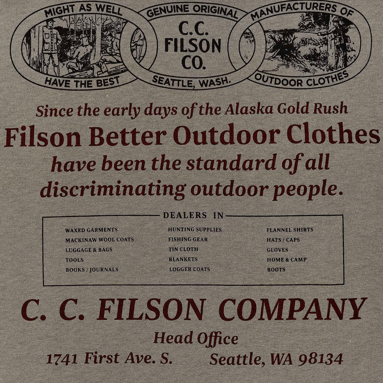 Filson S/S Pioneer Graphic T Shirt Morel / Chainlink - The Sporting Lodge