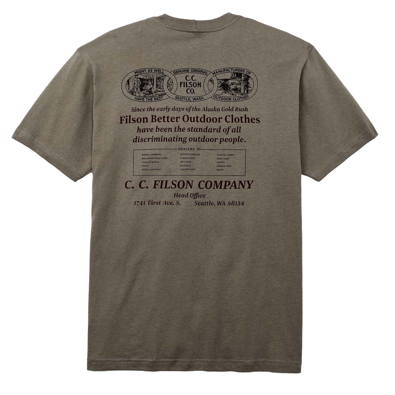Filson S/S Pioneer Graphic T Shirt Morel / Chainlink - The Sporting Lodge