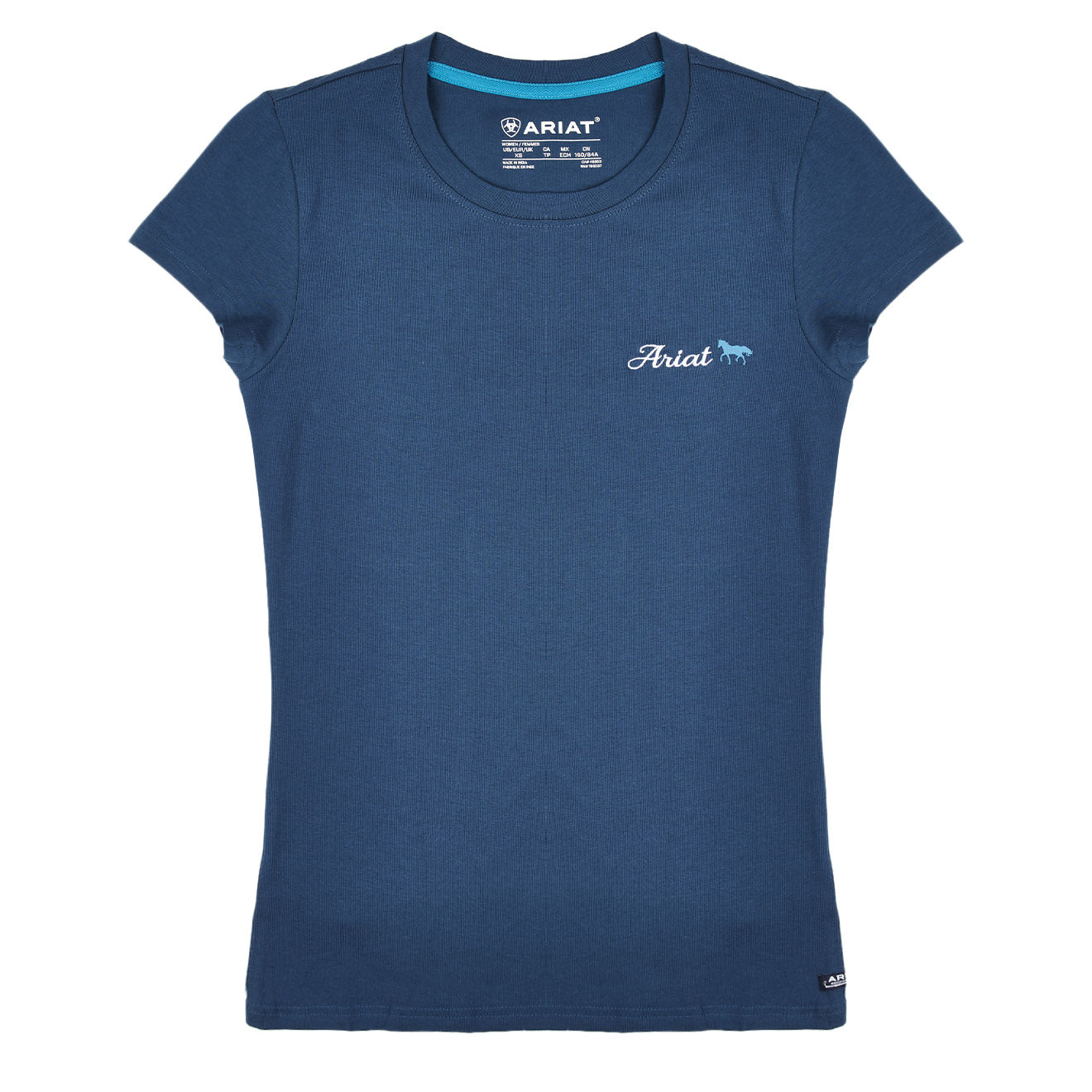 Ariat Womens Logo Script T-Shirt Deep Petroleum | The Sporting Lodge