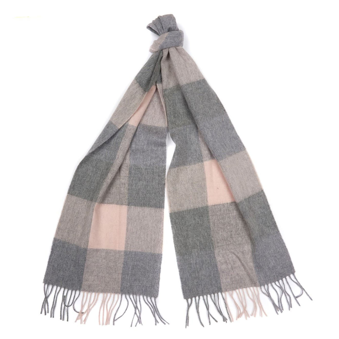 barbour pink and grey scarf