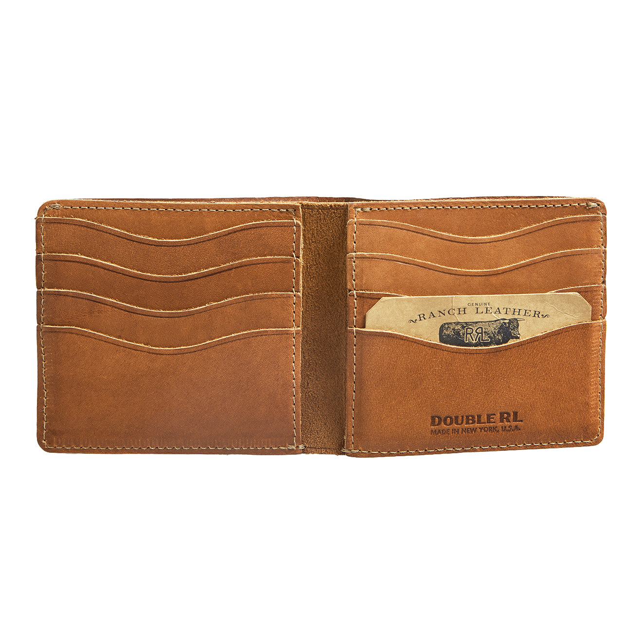 RRL by Ralph Lauren Roughout Suede Billfold Wallet Brown | The Sporting ...