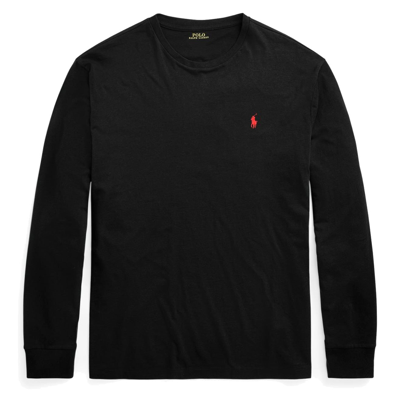 Polo Ralph Lauren Custom Slim Fit Cotton LS T-Shirt Polo Black | The ...