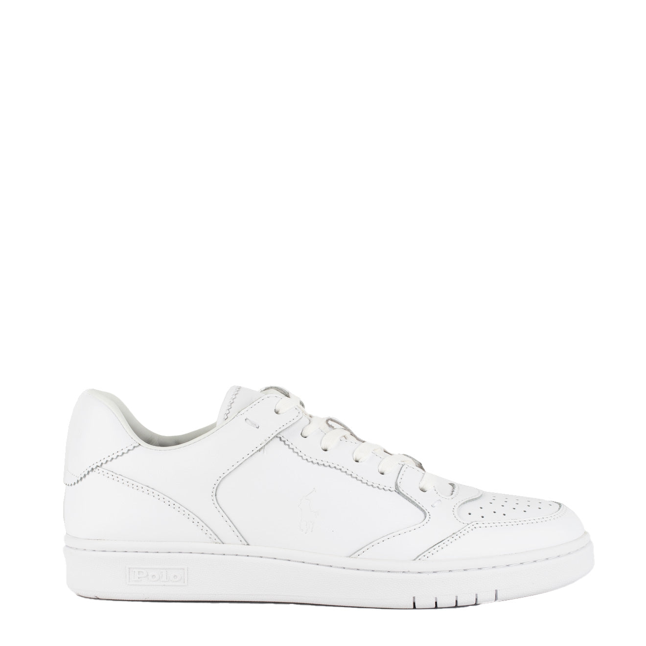 Ralph Lauren Court Lux Low Top Lace Trainer White | The Sporting Lodge
