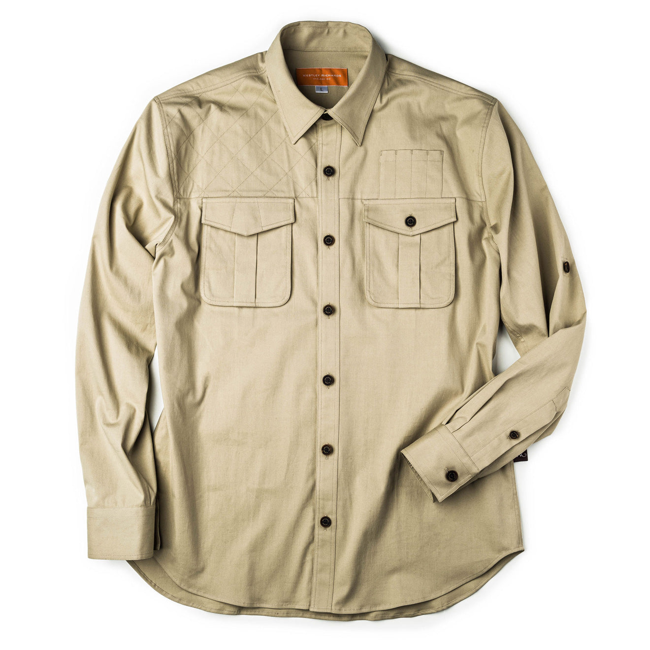 Westley Richards Campaign Shirt Light Stone | The Sporting Lodge