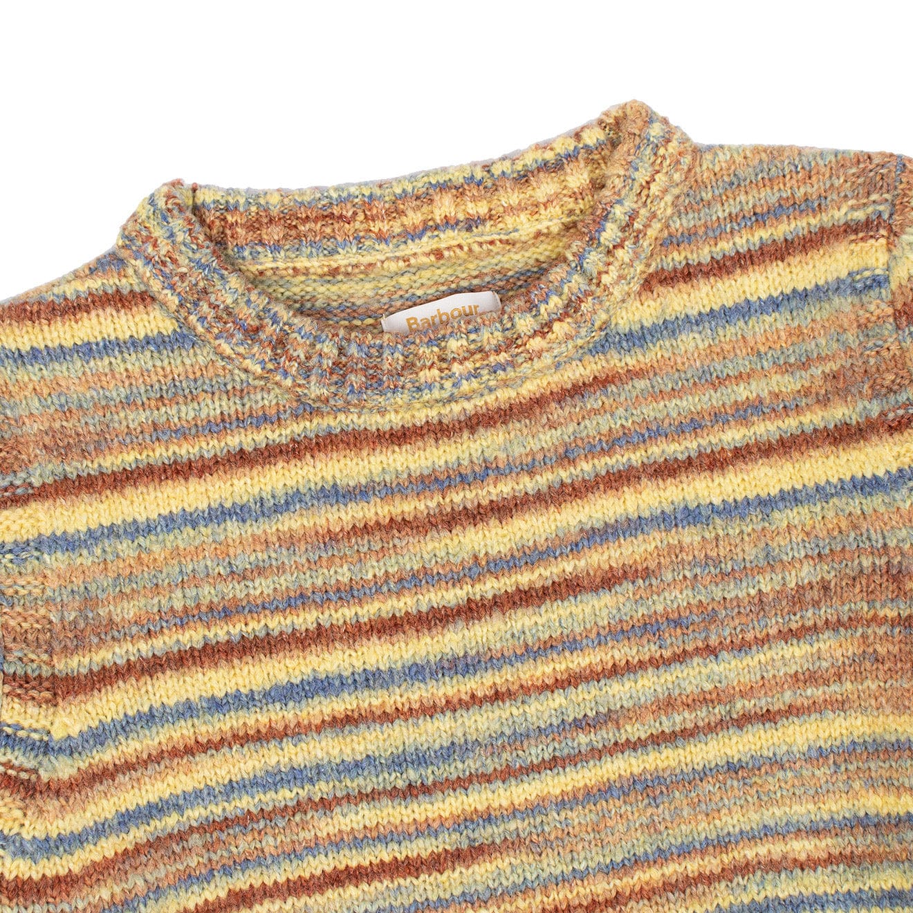 Barbour Womens Burford Knit Yellow Multi | The Sporting Lodge