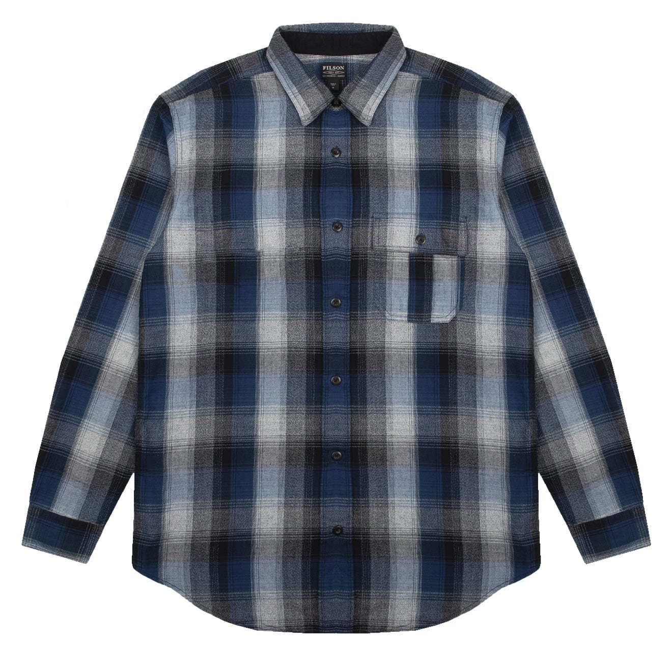Filson Rustic Oxford Shirt Indigo / Black / Charcoal | The Sporting Lodge