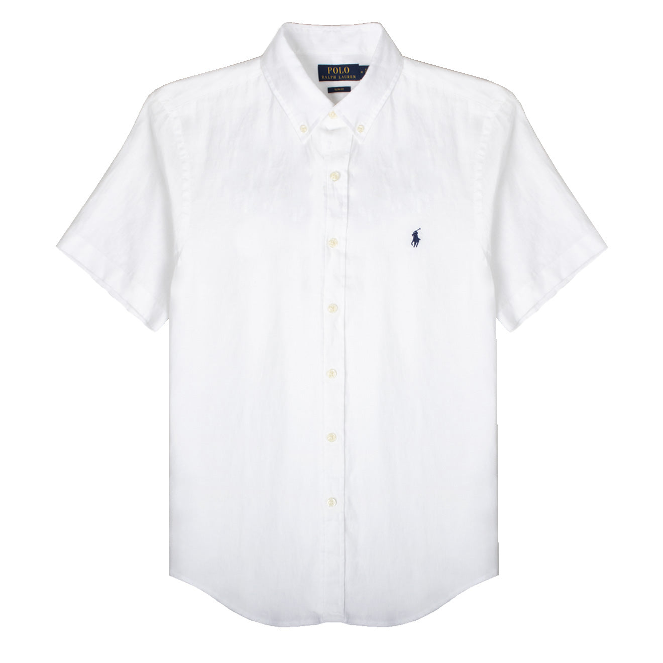 Polo Ralph Lauren Slim Fit S/S Linen Shirt White | The Sporting Lodge