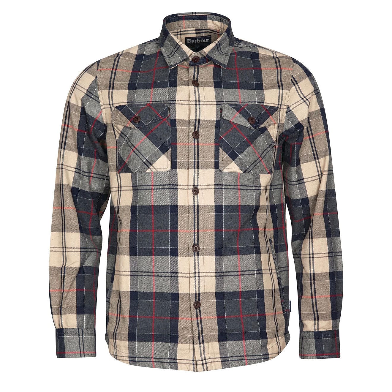 Barbour Canwell Overshirt Stone Tartan | The Sporting Lodge