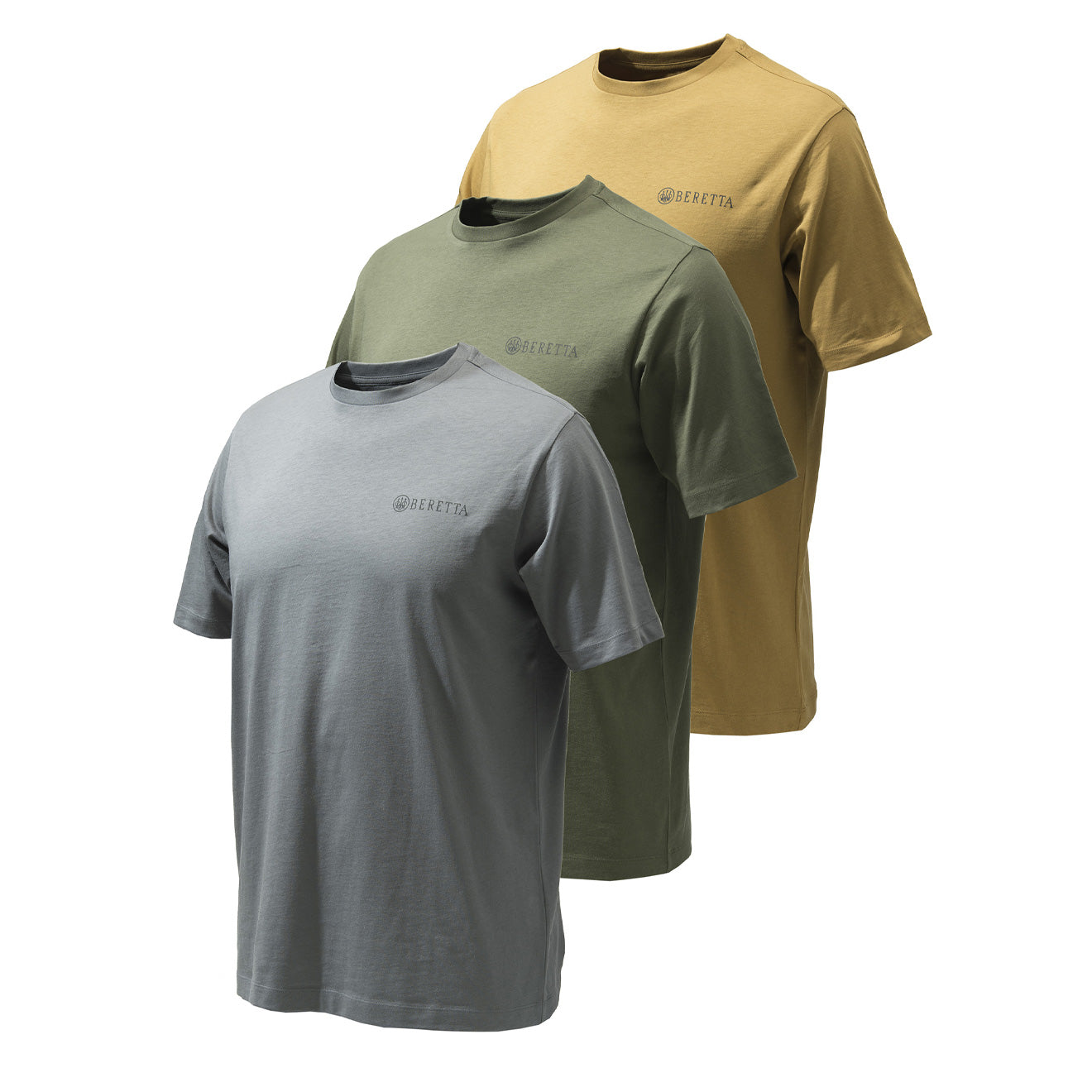 Beretta Set of 3 Corporate T-Shirts Coyote / Smoked Pearl / Green | The ...