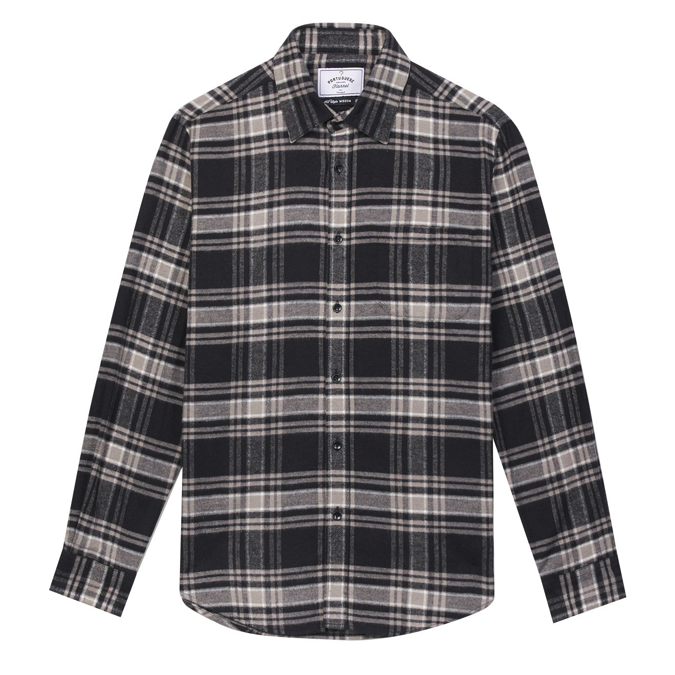 Portuguese Flannel BB Check Shirt Navy / Grey | The Sporting Lodge