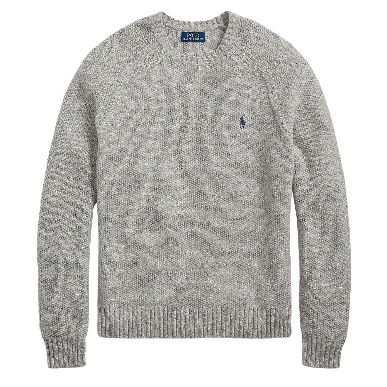 Polo Ralph Lauren Saddle Pullover Grey Donegal | The Sporting Lodge