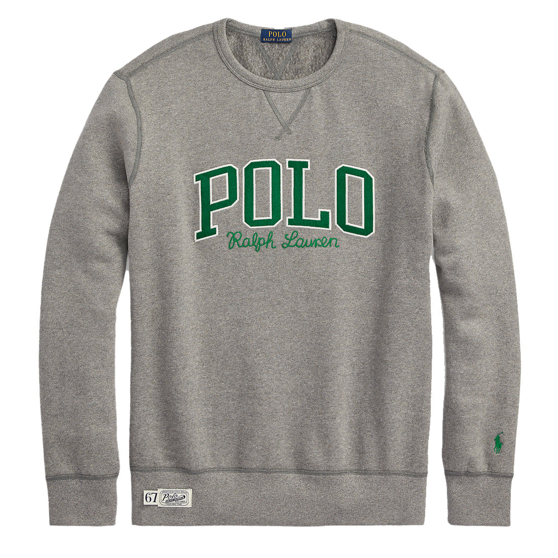 Polo Ralph Lauren The RL Fleece Logo Sweatshirt Vintage Salt And Pepper |  The Sporting Lodge