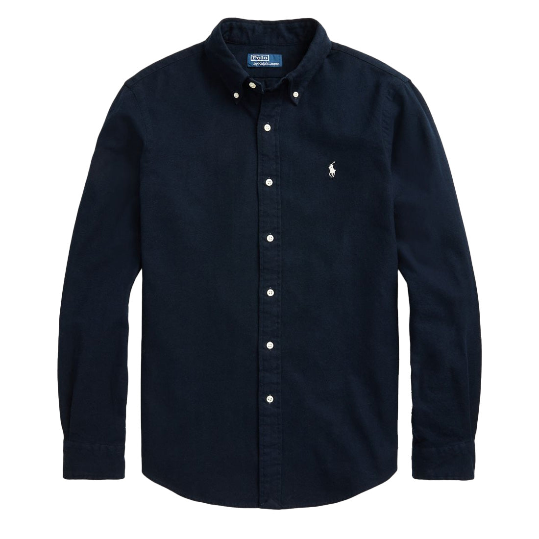 Polo Ralph Lauren Custom Fit Brushed Flannel Shirt Hunter Navy | The ...