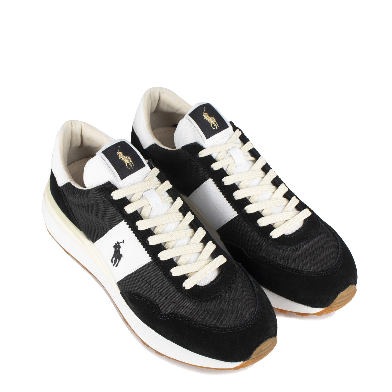 Polo Ralph Lauren Train 89 Suede and Oxford Trainer Black / White | The  Sporting Lodge