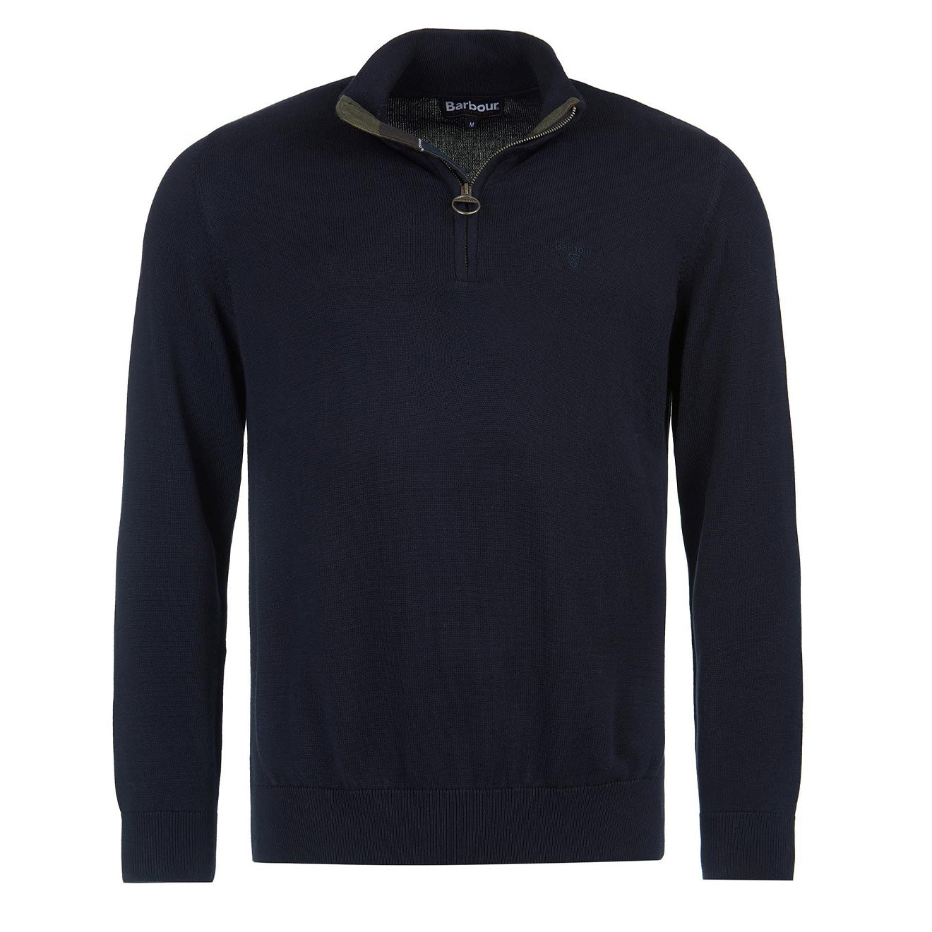 Barbour Cotton Half Zip Sweater Navy | The Sporting Lodge