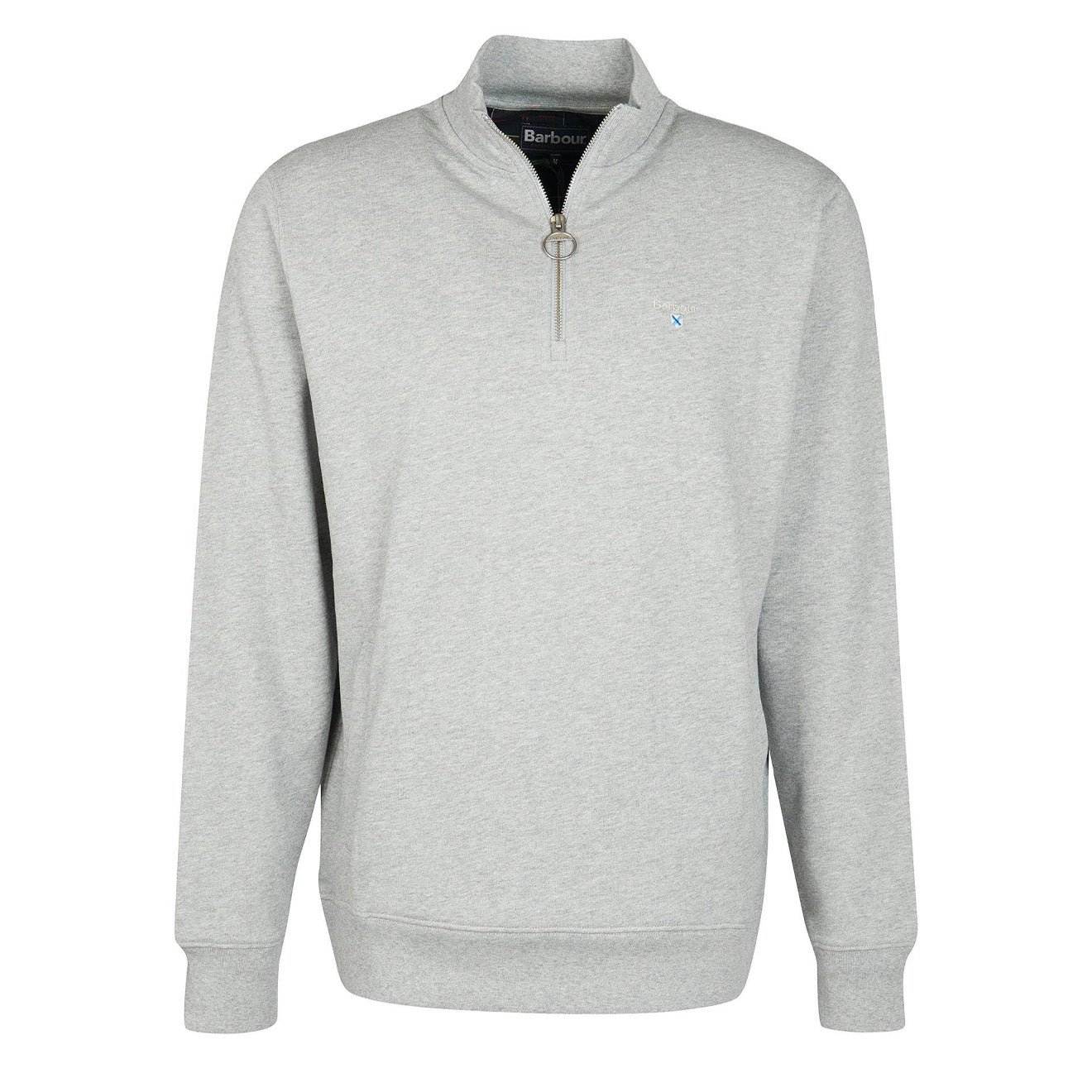 Barbour Rothley Half Zip Knit Grey Marl | The Sporting Lodge