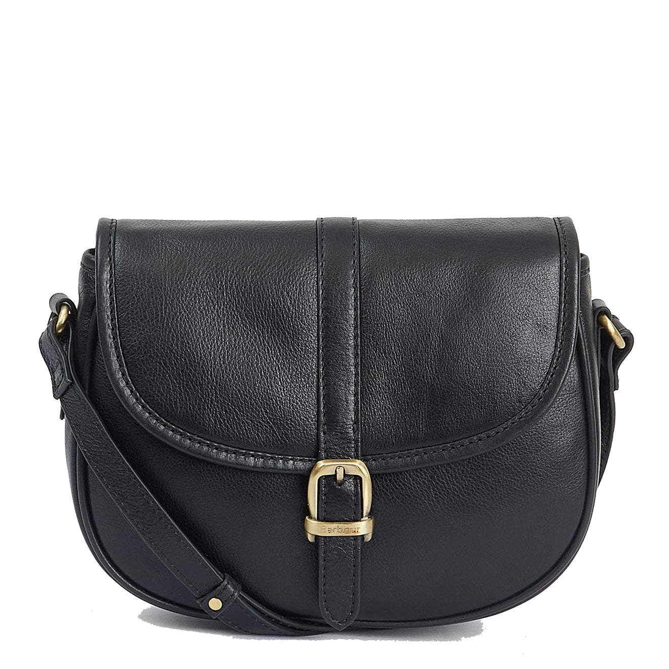 Barbour Laire Leather Saddle Bag Black | The Sporting Lodge