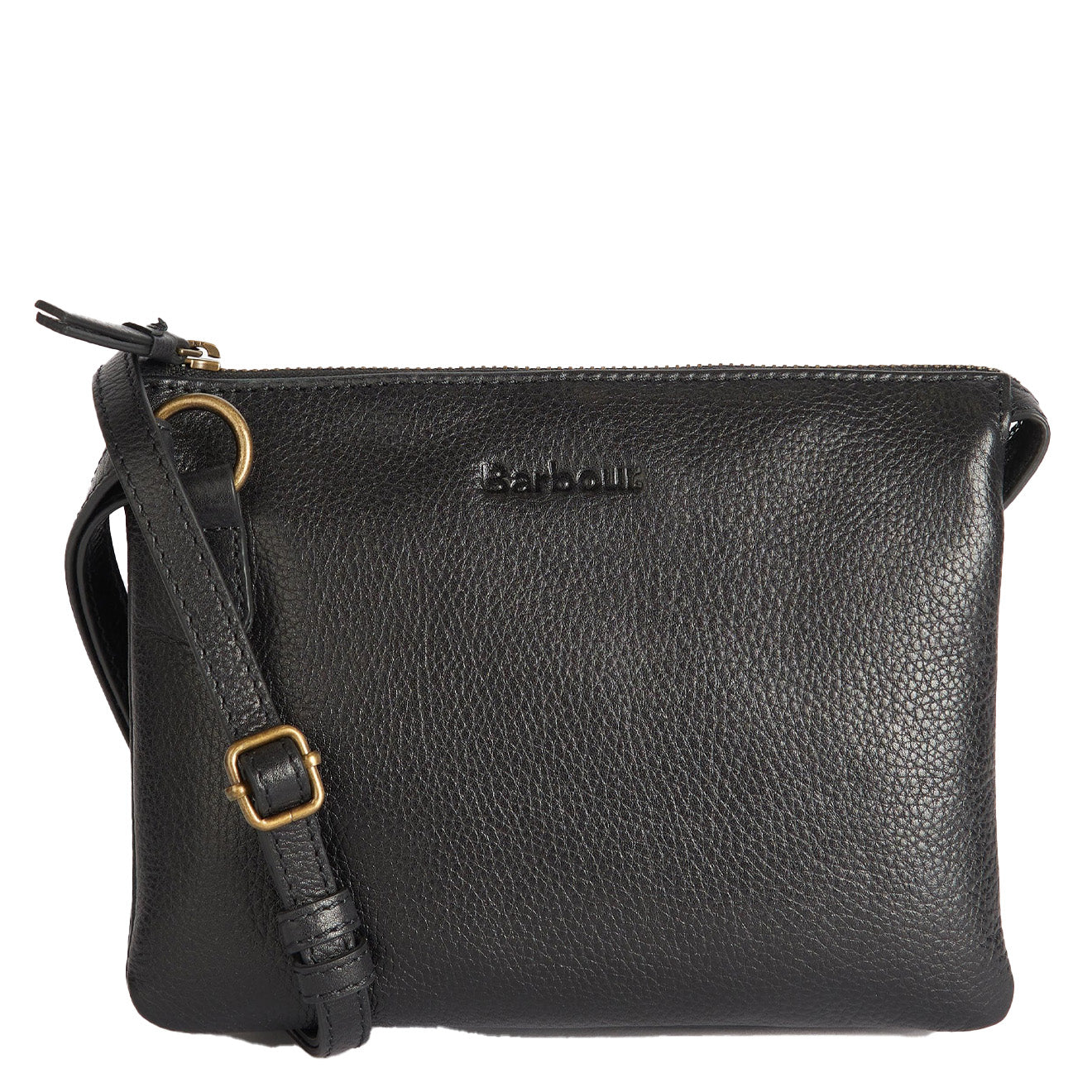 Barbour Lochy Leather Crossbody Bag Classic Black | The Sporting Lodge